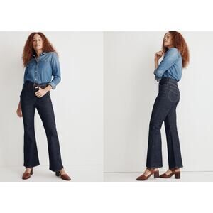 Madewell Perfect Vintage Flare Jean in Wrenford Dark Blue Wash Size 29